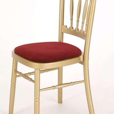 Gold and Red Cheltenham Banqueting Chair For Hire Herts Beds and Bucks