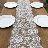 Vintage Lace Table Runner Rustic Trestle Table Hire Hertfordshire