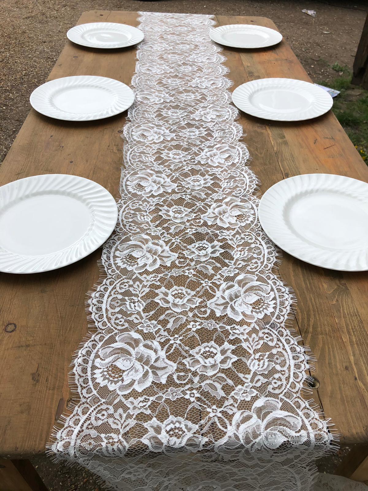 Vintage Lace Table Runner Hire • WA Carr & Son