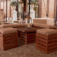 Rustic Cube Seat Hire
