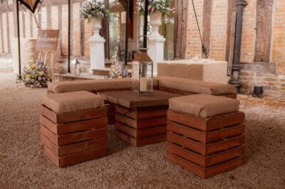 Rustic Cube Seat Hire