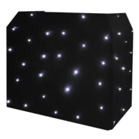 Black LED starcloth DJ booth with aluminium frame for event hire