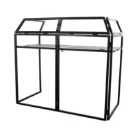Aluminium DJ booth system with lighting for wedding and event hire